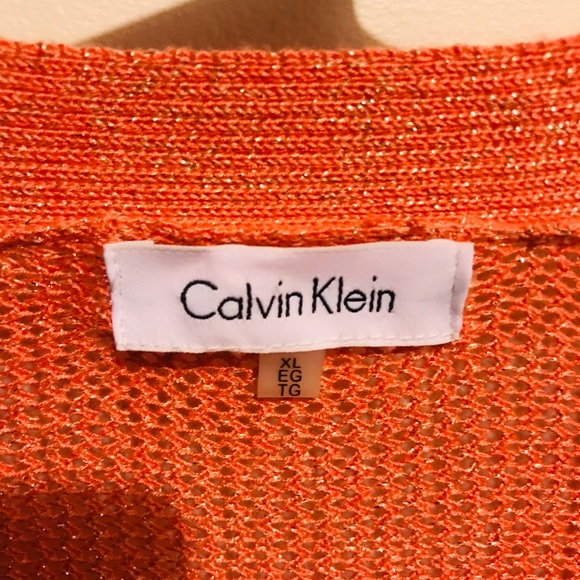 Calvin klein cárdigan sweater women’s size XL/coral - Picture 4 of 6